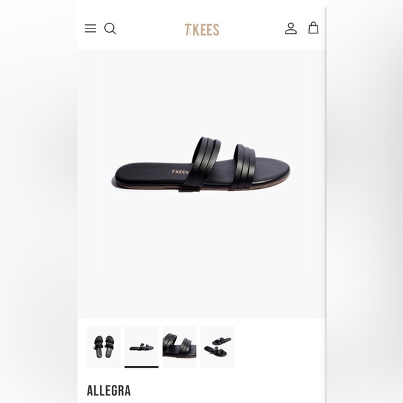 BNWT Tkees Allegra sandal. Size 8 (fit more like a 7) Black - Picture 3 of 6